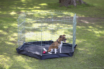 Six-Sided Pet Pen – Collapsible & Portable Indoor/Outdoor Pet Enclosure