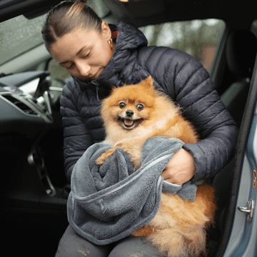 Pet Glove Towel – Grey – Highly Absorbent Microfibre