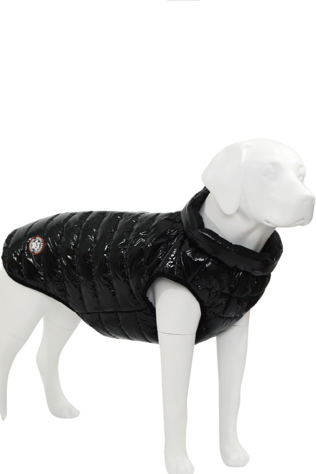 Jet Black Dog Puffer Coat